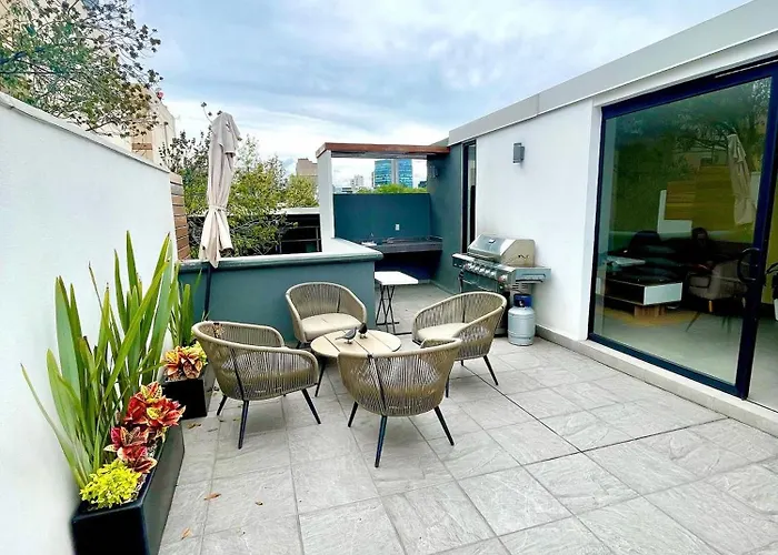 Apartamento Precioso, Planta Baja Con Terraza En La Del Valle México DF